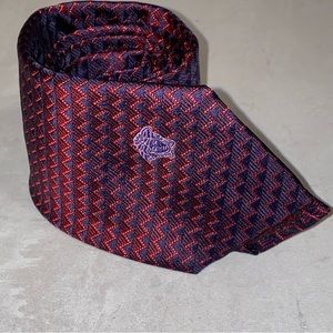 Red and Blue Zig Zag Versace Tie No Box Used Like New Condition